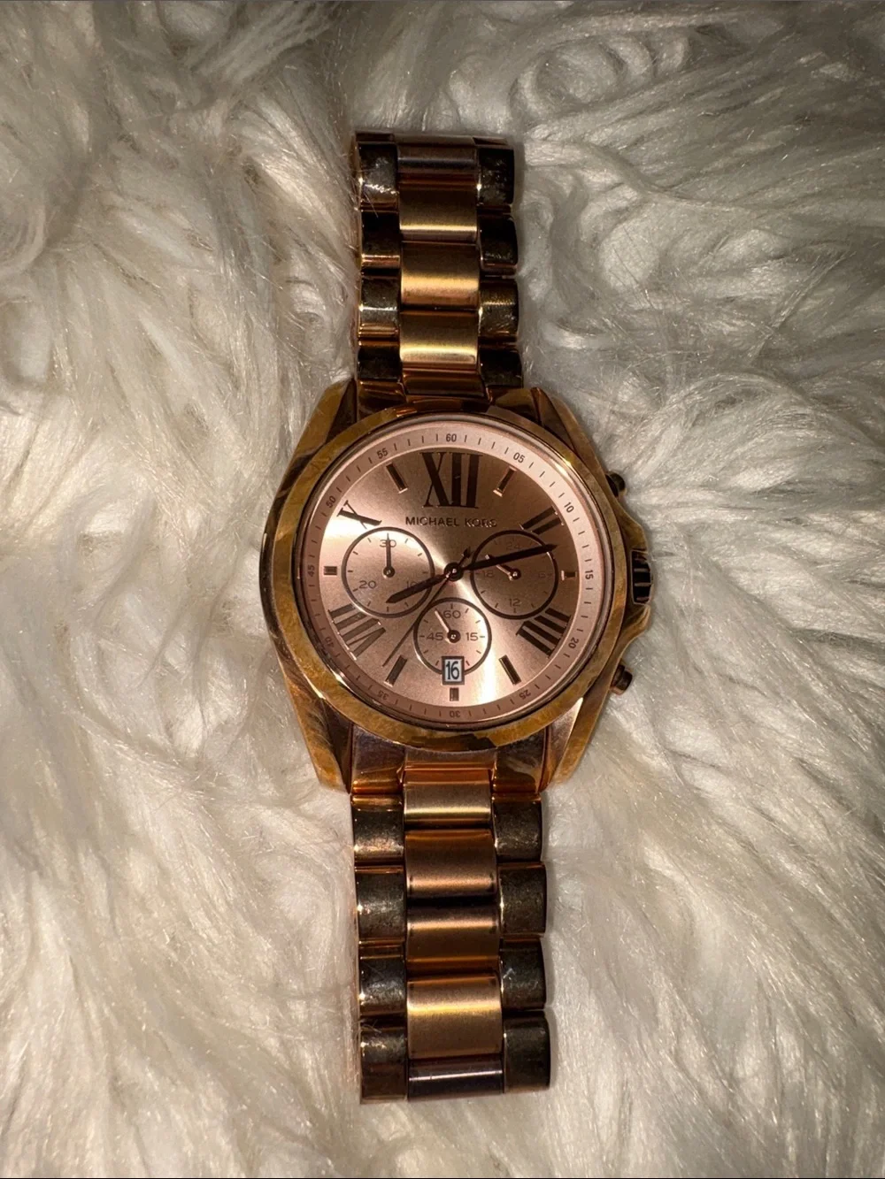 Michael Kors Rose Gold-Tone Women's Chronograph Bracelet Watch